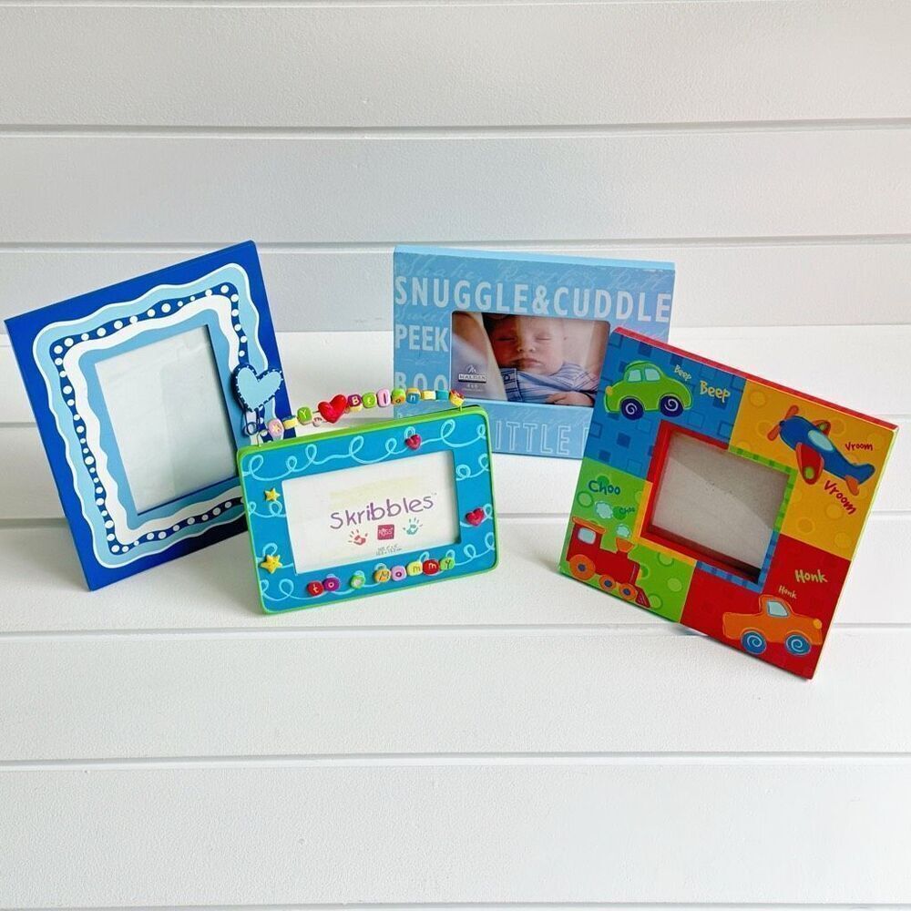 Lot of 4 Nursery Baby Picture Frames Silvestri, Russ Berrie ,4 X 6 NWT - Read